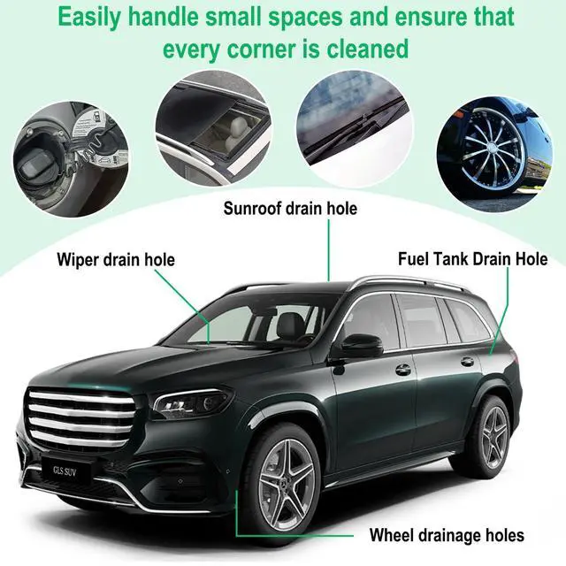 Alt view image 7 of 7 - Auto Sunroof Drain Cleaning Tool, 120 Inch Flexible Tube Cleaning Brush with Pipe Cleaning Brush, Syringe Hose, and Syringe Soft Drain Brush, Car Sunroof Drain Cleaner for Drains, Sewers, Windshields
