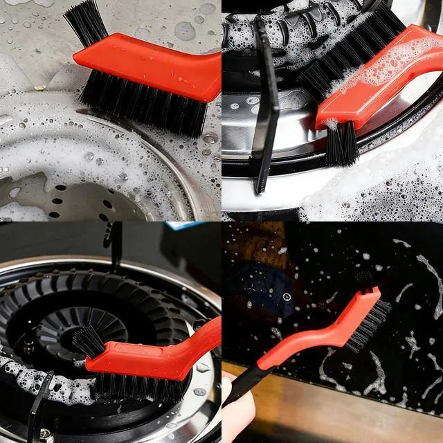 Alt view image 7 of 7 - Nylon Cleaning Brushes with Ergonomic Handle for Tight Spaces, Auto Detailing Brush Set for Cleaning Dust in Holes(3 Pack)