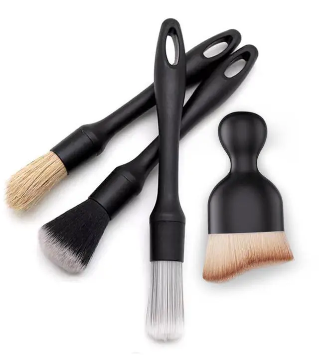 Main image of Car Detailing Brush Set - 4-Piece Kit for Interior & Exterior Cleaning - Premium Car Wash Brush for Professional Results car Duster Interior