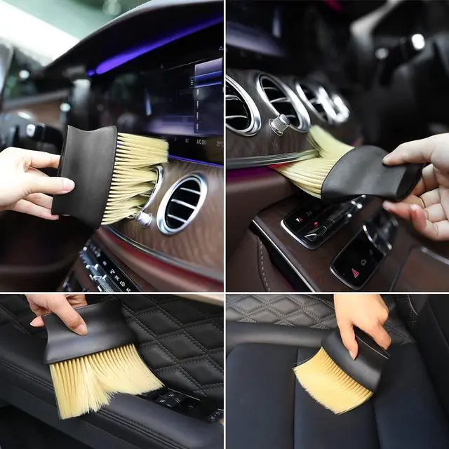 Alt view image 3 of 7 - Auto Interior Dust Brush, Car Cleaning Brushes Duster, Soft Bristles Detailing Brush Dusting Tool for Automotive Dashboard, Air Conditioner Vents, Leather, Computer,Scratch Free
