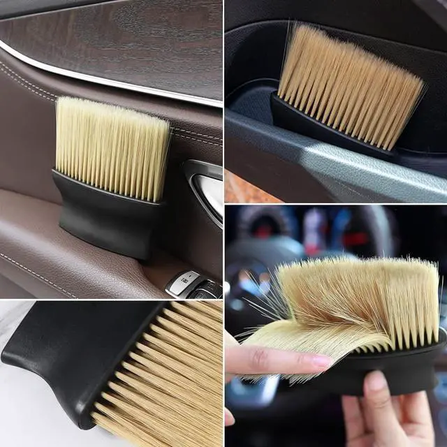 Alt view image 4 of 7 - Auto Interior Dust Brush, Car Cleaning Brushes Duster, Soft Bristles Detailing Brush Dusting Tool for Automotive Dashboard, Air Conditioner Vents, Leather, Computer,Scratch Free