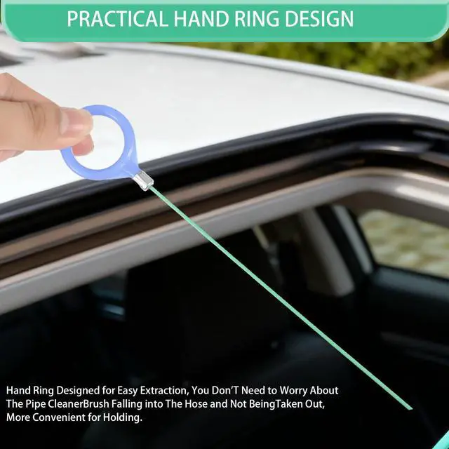 Alt view image 7 of 7 - Auto Sunroof Drain Cleaning Tool, 120 Inch Long Flexible Tube Cleaning Brush, Extra Long Pipe Cleaners for Car Sunroof, Windshield Wiper Drain Hole, Trunk Drain & Sewer Maintenance