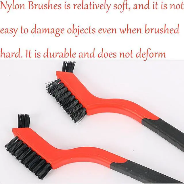 Alt view image 6 of 7 - 3pcs Nylon Cleaning Brushes Small Wire Brush Set for Cleaning Rust Removal in Holes