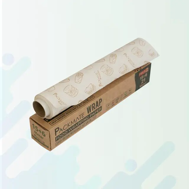Alt view image 3 of 6 - Wrap - Greaseproof Food Wraping Paper, 21 (15+6) Meter Roll (Pack of 2)