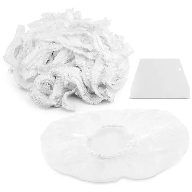 Alt view image 4 of 7 - 100PCS Bowls Covers and 1pc Dough Scraper for Bread Proofing Fruit Vegetable Meat Bowl(Transparent)