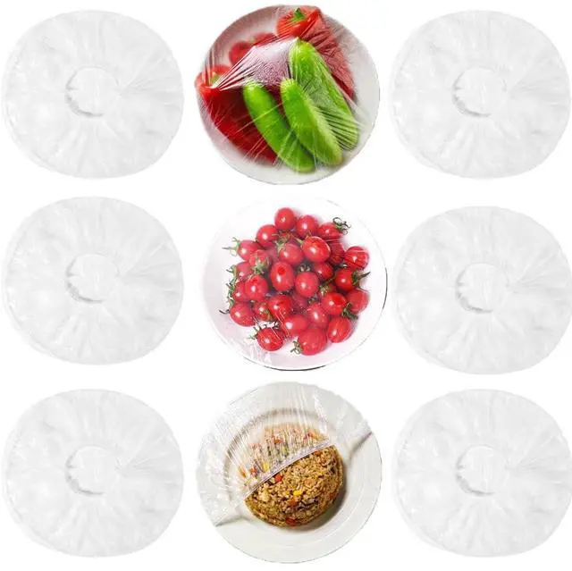 Main image of 160 pcs Disposable Bowl Covers - Food Cover Stretch Edging, Stretchable Plastic Wrap, Elastic Storage Wraps for Storage Containers, Disposable Fresh Keeping Bag Plastic Cover for Bowl for Family