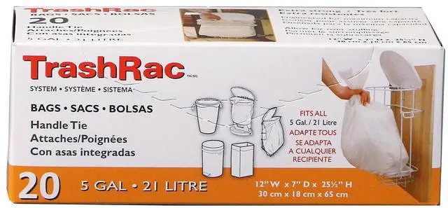 Main image of 5 gal. Trash Bags Handle Tie 20 pk