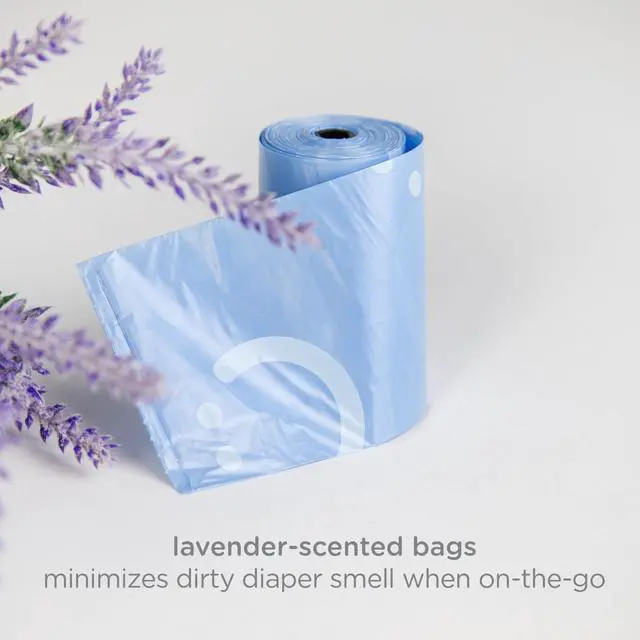 Alt view image 2 of 6 - On-the-Go Refill Bags, Diaper Disposal Waste Bags, Lavender Scented, On-the-Go Diapering Essentials, 4 Pack