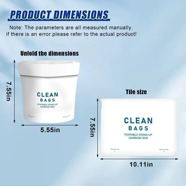 Alt view image 2 of 6 - Disposable Car Trash Can Bags, Leakproof Self-Adhesive Hanging Car Garbage Bag, Waterproof Portable Mini Trash Bags for Cars, Bedrooms, Offices, Kitchens, Camping (White)
