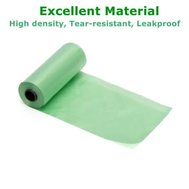 Alt view image 2 of 4 - 0.8 Gallons Disposable Trash Bags for Mini Car Trash Can, Portable Small Car Garbage Bags, Cars Accessories, Mini Trash Bags, Plastic Trash Bag for Cars/Home/Office (4 Rolls/60 Counts) Green