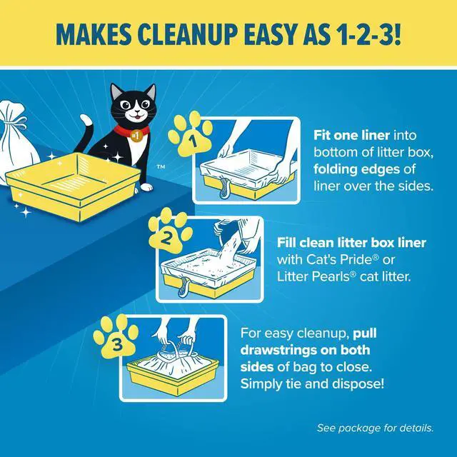 Alt view image 6 of 7 - Litter Box Liners: Heavy Duty - Tear & Leak Resistant - Drawstring Close - Jumbo, 5 Count