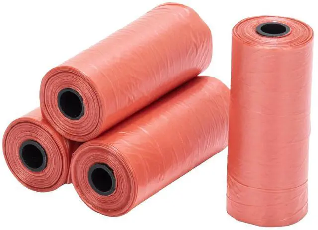Main image of 0.8 Gallons Disposable Trash Bags for Mini Car Trash Can, Portable Small Car Garbage Bags, Cars Accessories, Mini Trash Bags, Plastic Trash Bag for Cars/Home/Office (4 Rolls/60 Counts) Red