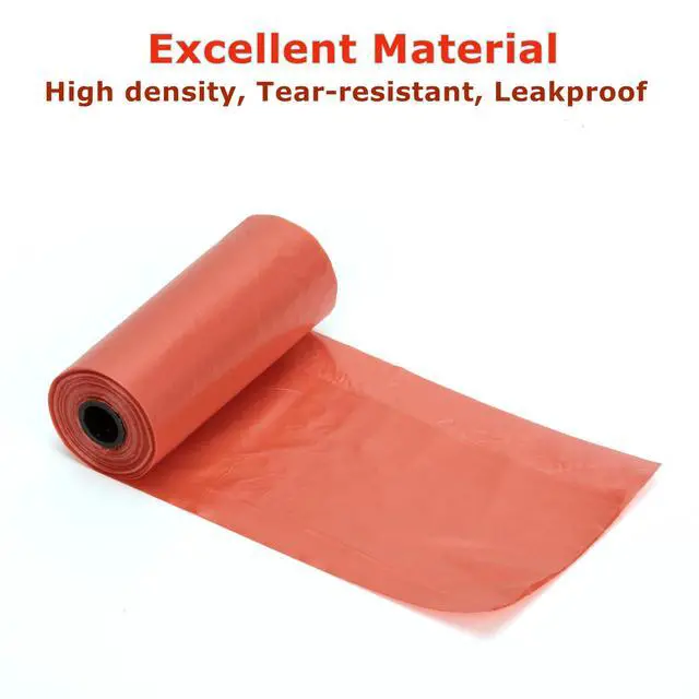 Alt view image 2 of 4 - 0.8 Gallons Disposable Trash Bags for Mini Car Trash Can, Portable Small Car Garbage Bags, Cars Accessories, Mini Trash Bags, Plastic Trash Bag for Cars/Home/Office (4 Rolls/60 Counts) Red