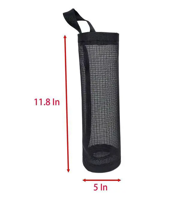 Alt view image 2 of 5 - Trash Bags Storage Bags, 8 Pcs Black 11.8 Inch x 5 Inch Mesh Bags for Storage and Organization Trash Bags and Daily Bags (Black)