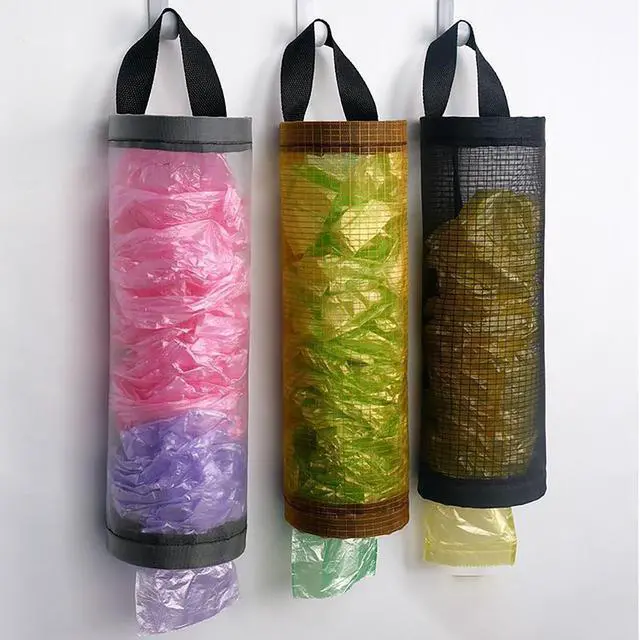 Alt view image 5 of 5 - Trash Bags Storage Bags, 8 Pcs Black 11.8 Inch x 5 Inch Mesh Bags for Storage and Organization Trash Bags and Daily Bags (Black)
