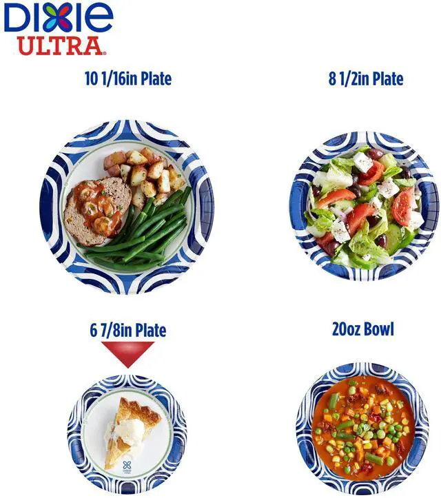 Alt view image 2 of 7 - Ultra, Small Paper Plates, 6 7/8" Inch, 44 Count, 3X Stronger*, Heavy Duty, Microwave-Safe, Soak-Proof, Cut Resistant, Disposable Plates For Heavy, Messy Meals