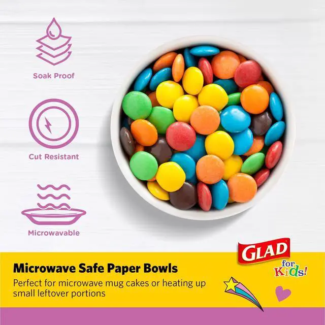 Alt view image 3 of 6 - for Kids Unicorns Paper Snack Bowls, Disposable Paper Bowls for Kids Snacks and Parties, Sturdy Microwave Safe Bowls for Everyday Use and Easy Cleanup, 12 Oz, 20 Count