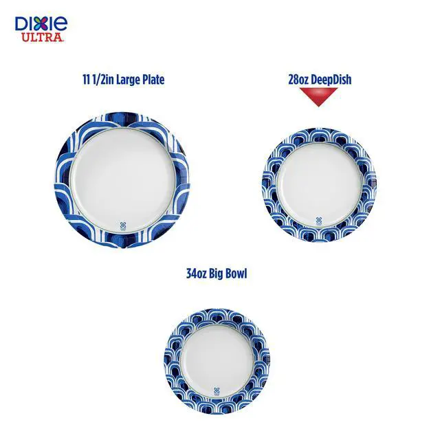 Alt view image 2 of 7 - Ultra, Deep Dish Paper Plates, 28 Oz, 40 Count, Heavy Duty, Microwave-Safe, Soak-Proof, Cut Resistant, Disposable Plates For Heavy, Messy Meals