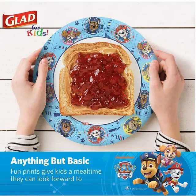 Alt view image 4 of 6 - for Kids Paw Patrol Disposable Paper Plates, Heavy Duty Soak Proof Microwavable Kids Plates for Parties, Birthdays, and Everyday Meals, Core Pups Blue, 7 Inch, 20 Count