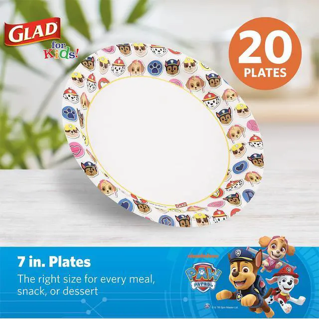 Alt view image 2 of 6 - Resistant Kids Plates, Microwave Safe for Meals and Snacks, Party and Everyday Use, Emojis Design, 7 Inch, 20 Count