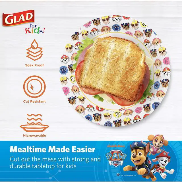 Alt view image 3 of 6 - Resistant Kids Plates, Microwave Safe for Meals and Snacks, Party and Everyday Use, Emojis Design, 7 Inch, 20 Count