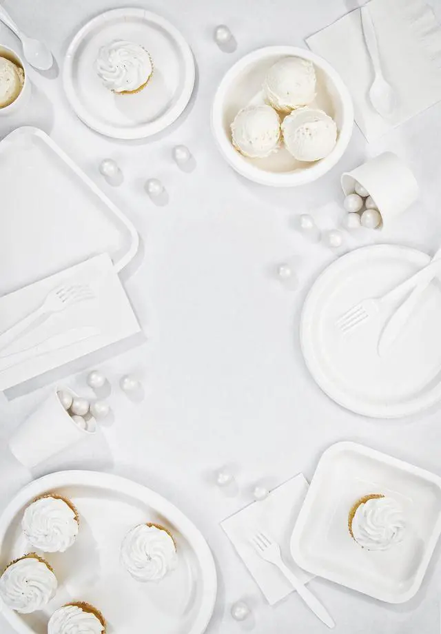 Alt view image 3 of 3 - Bright White (White) Dessert Plates (24)