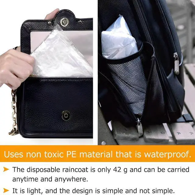 Alt view image 6 of 7 - Rain Ponchos Disposable for Adults Women, 5 Pack Clear Family Pack Raincoats Rain Jacket with Hood Sleeves for Disney Travel