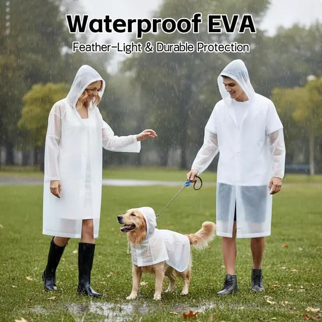 Alt view image 2 of 7 - 2Pk Rain Ponchos, Unisex Waterproof Raincoats for Men & Women