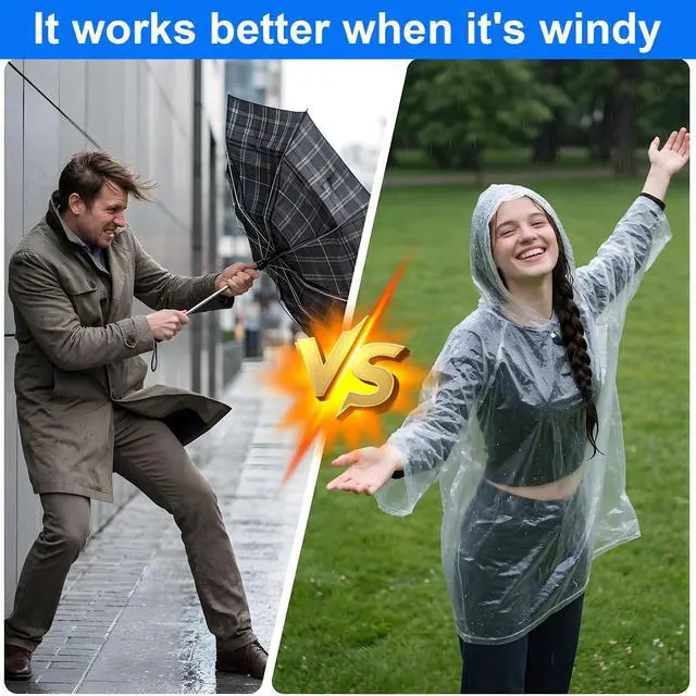 Alt view image 6 of 7 - 2 Pcs Disposable Rain Ponchos for Adults, Plus Size Waterproof Rain Suit Rain Coats Adult Rain Ponchos Emergency Waterproof Rainpants Suit with Hood for Camping Hiking