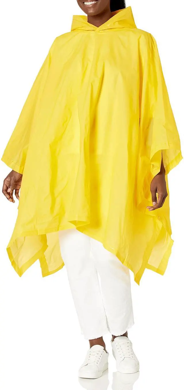 Main image of Totes Adult Lightweight Hooded Packable Pancho with Side Snaps