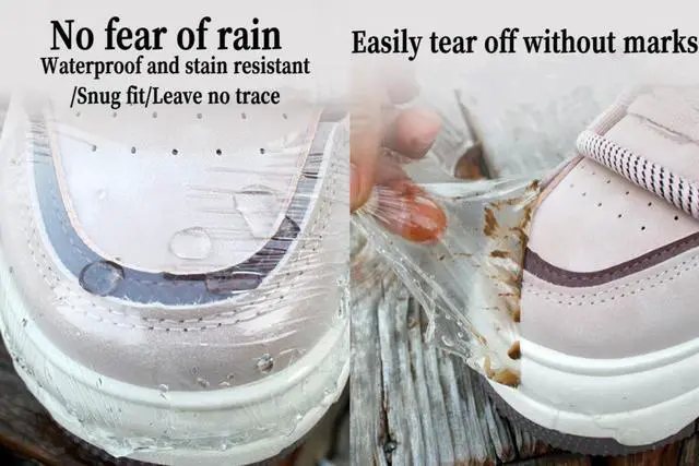 Alt view image 2 of 7 - rain Coat- Poncho-Ponchos-Compact Travel-Clear Ponchos with Hood -Emergency Rain Poncho for Adults 7 PCS Disposable Travel Set with 14pcs Waterproof Shoe Stickers