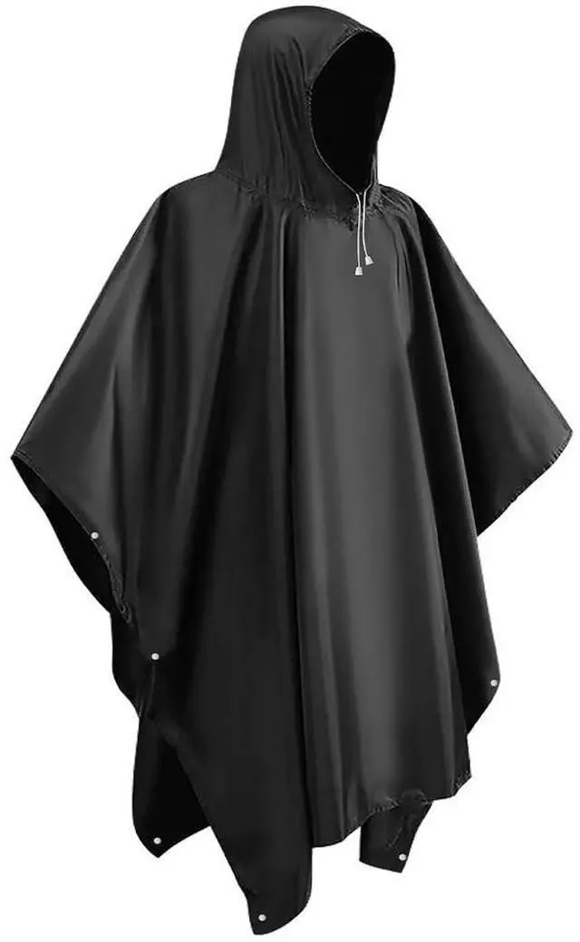 Main image of Rain Ponchos for Adults, Reusable Waterproof EVA Raincoats with Drawstring Hood & Sleeves, Lightweight Rain Gear for Men & Women, Perfect for Camping Hiking Travel Outdoor Activities