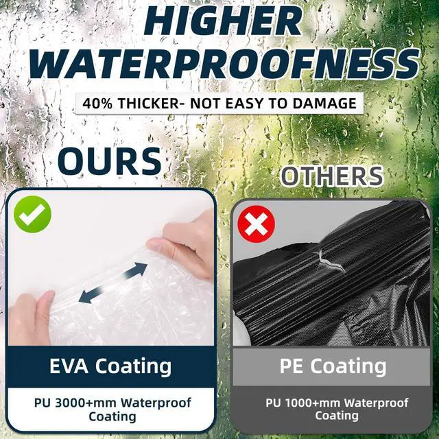 Alt view image 4 of 6 - 1 Pack Rain Ponchos for Adults Reusable, New upgraded Thickened EVA Travel Raincoat Jacket with Hoods and Sleeves, 3D White Waterproof Capes Ponchos for Men Women Outdoor Hiking Camping