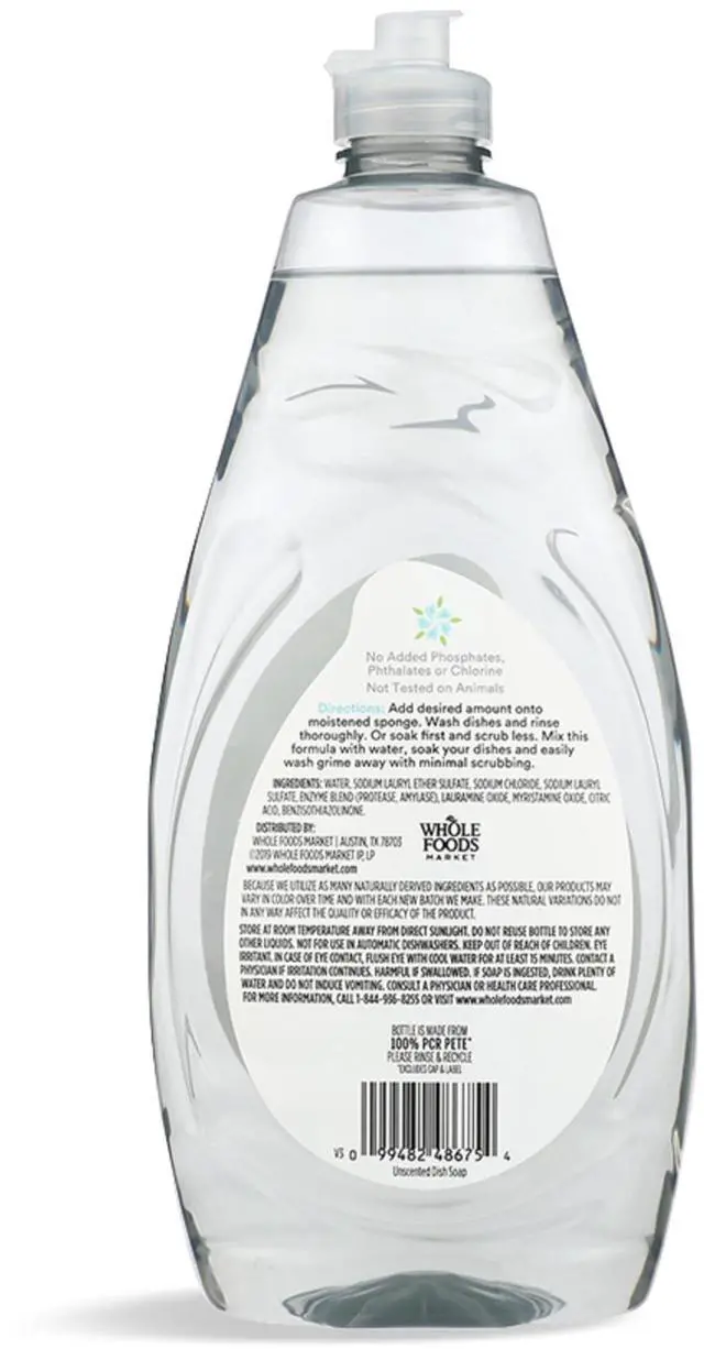 Alt view image 2 of 2 - Unscented Dish Soap, Plant-Derived Ingredients, 24 Fl Oz