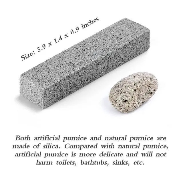 Alt view image 3 of 6 - 6Pack Pumice Stone for Toilet Cleaning Bowl Stick,Powerfully Cleans Hard Water Rings, Calcium Buildup & Stains, Suitable for Cleaning Toilet, Bathtubs, Kitchen Sink, Grill