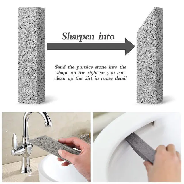 Alt view image 6 of 6 - 6Pack Pumice Stone for Toilet Cleaning Bowl Stick,Powerfully Cleans Hard Water Rings, Calcium Buildup & Stains, Suitable for Cleaning Toilet, Bathtubs, Kitchen Sink, Grill