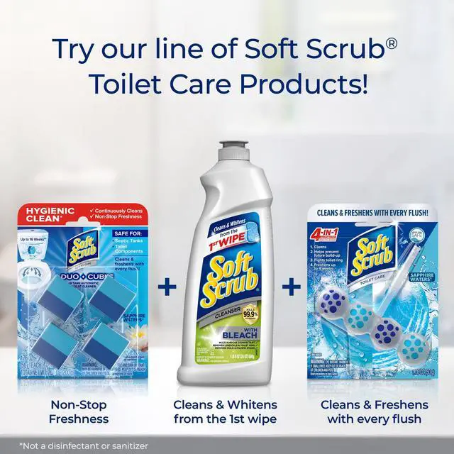Alt view image 4 of 7 - Soft Scrub in-Tank Toilet Cleaner Duo-Cubes, Sapphire Waters