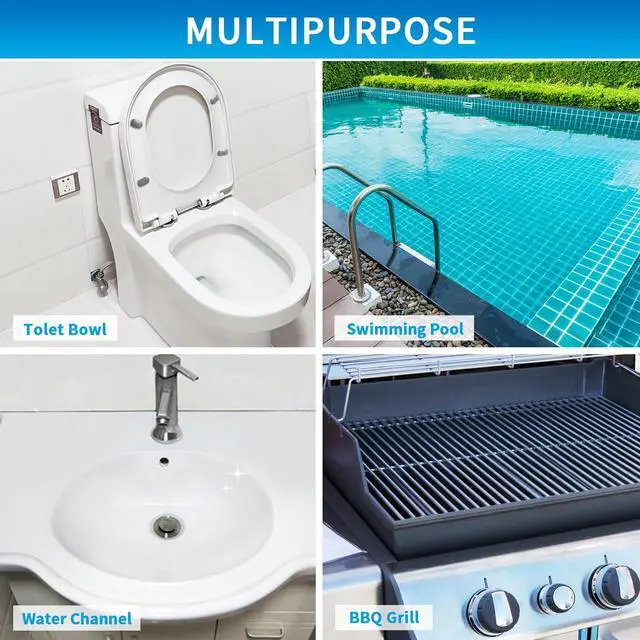 Alt view image 5 of 7 - 4TH Pumice Stone for Toilet Bowl Cleaning,Pumice Stick with Handle,Cleans Away Limescale Stain,Hard Water Rings, Calcium Buildup,Iron and Rust. Remover for Tile/Bath/Kitchen/Household - 2 Piece
