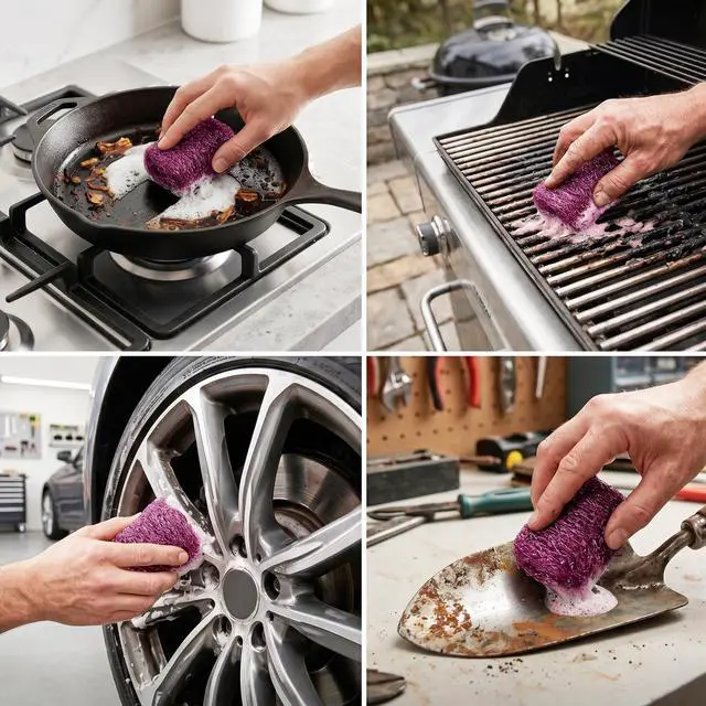 Alt view image 4 of 5 - 20 Pack Steel Wool Soap Pads, Pre-Soaped Metal Scouring Pads for Easy Cleaning of Dishes, Pans, Ovens and Pots