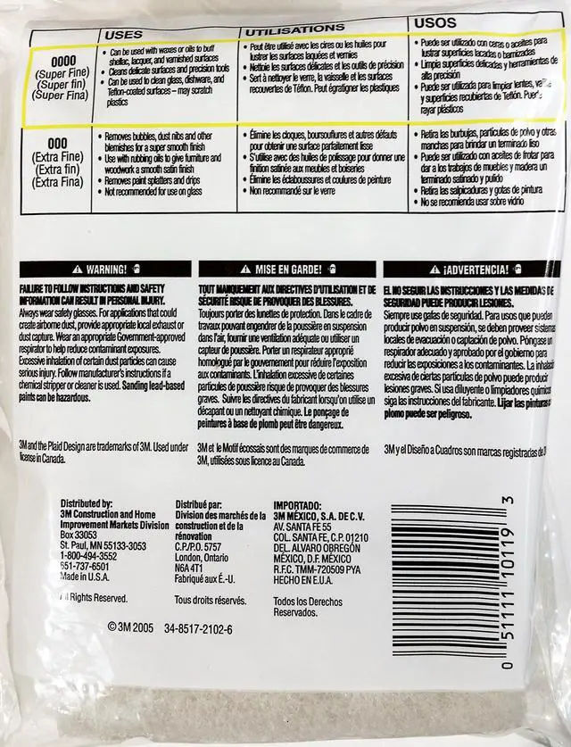 Alt view image 2 of 2 - 3M Synthetic Steel Wool Pads, 6-Pad, Use Wet Or Dry, Compatible With Water-Based Strippers & Finishes, Will Not Shred, Splinter Or Rust Like Steel Wool Does, Rinse and Reuse (10119NA)