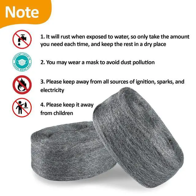 Alt view image 7 of 7 - Steel Wool 0000 10oz(20ft) - 0000 Steel Wool for Glass Fine Steel Pads for Chrome or Wood Polishing Weep Hole Covers for Brick Walls Fill Fabric Metal Fabric Pad Mice Control