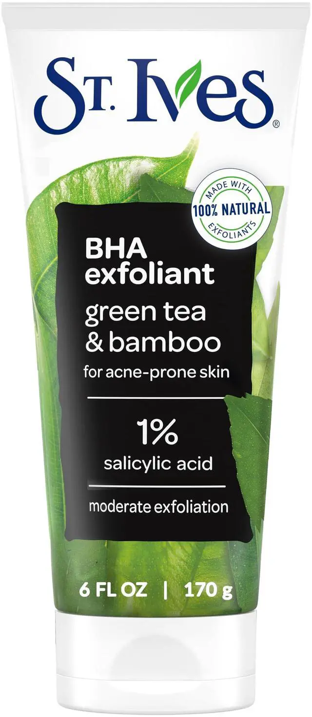 Main image of Blackhead Clearing Face Scrub, Clears Blackheads & Unclogs Pores, Green Tea & Bamboo, Salicylic Acid Acne Treatment Facial Scrub, Moderate Exfoliator Skin Care with Natural Exfoliants 6 oz