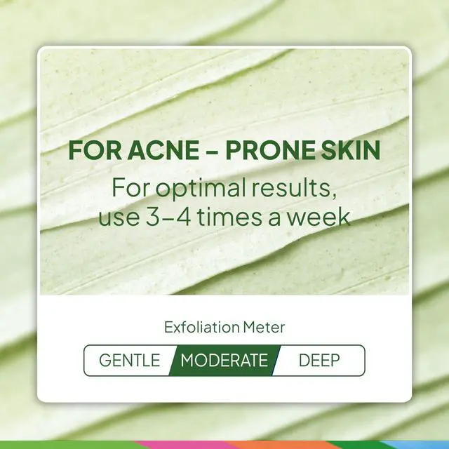 Alt view image 4 of 7 - Blackhead Clearing Face Scrub, Clears Blackheads & Unclogs Pores, Green Tea & Bamboo, Salicylic Acid Acne Treatment Facial Scrub, Moderate Exfoliator Skin Care with Natural Exfoliants 6 oz