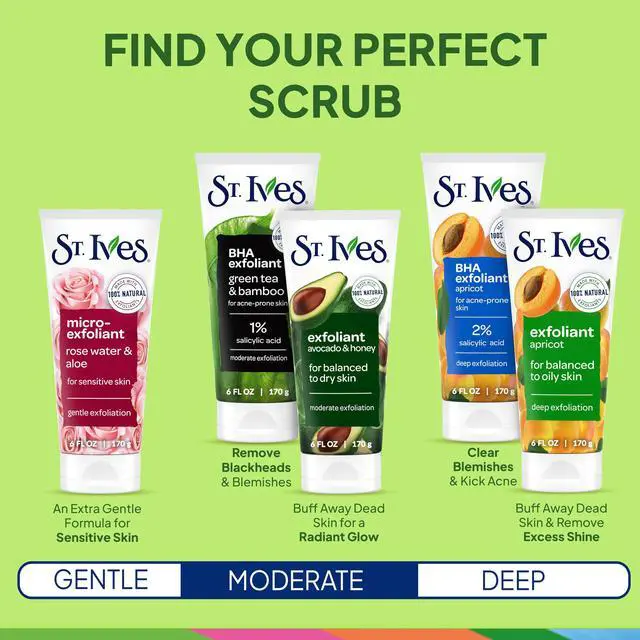 Alt view image 7 of 7 - Blackhead Clearing Face Scrub, Clears Blackheads & Unclogs Pores, Green Tea & Bamboo, Salicylic Acid Acne Treatment Facial Scrub, Moderate Exfoliator Skin Care with Natural Exfoliants 6 oz