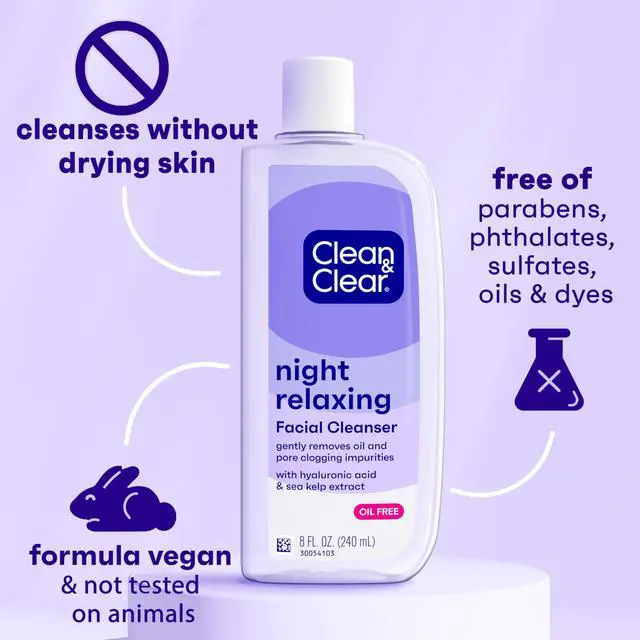 Alt view image 7 of 7 - Clear Night Relaxing Deep Cleaning Face Wash, 8 Fluid Ounce (Packaging May Vary)