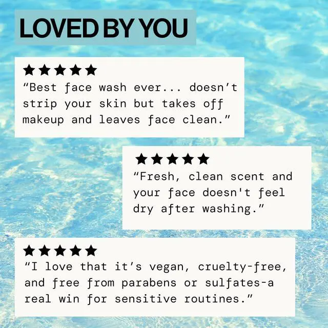 Alt view image 3 of 7 - Face Wash - Sea Foam Mini Travel Size, Skincare, Daily Gentle Foaming Cleanser, Makeup Remover, Face Cleanser, Skin Care, For Combination and Oily Skin, Vegan, 1.4 fl oz (1 Count)