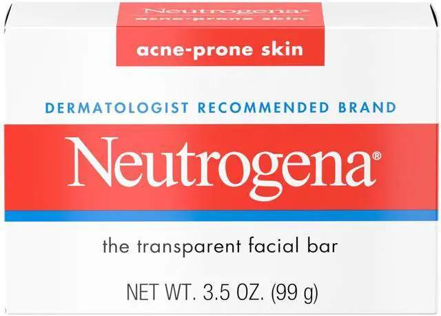 Main image of Facial Cleansing Bar for Acne-Prone Skin, Gentle Non-Medicated Daily Cleanser, Non-Comedogenic Transparent Soap with Glycerin, No Dyes or Detergents, 3.5 oz