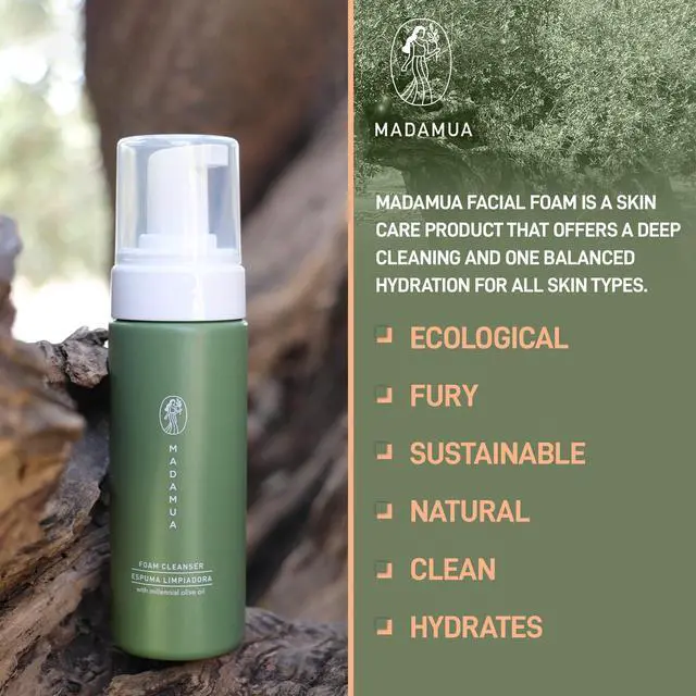 Alt view image 4 of 7 - Organic Facial Foam, Gentle Oxygenating Foaming Face Wash for Women | Natural & Hydrating Facial Cleanser for Deep Cleaning | Organic Face Wash for Women | Foaming Travel Millennial Olive Oil Cleanser