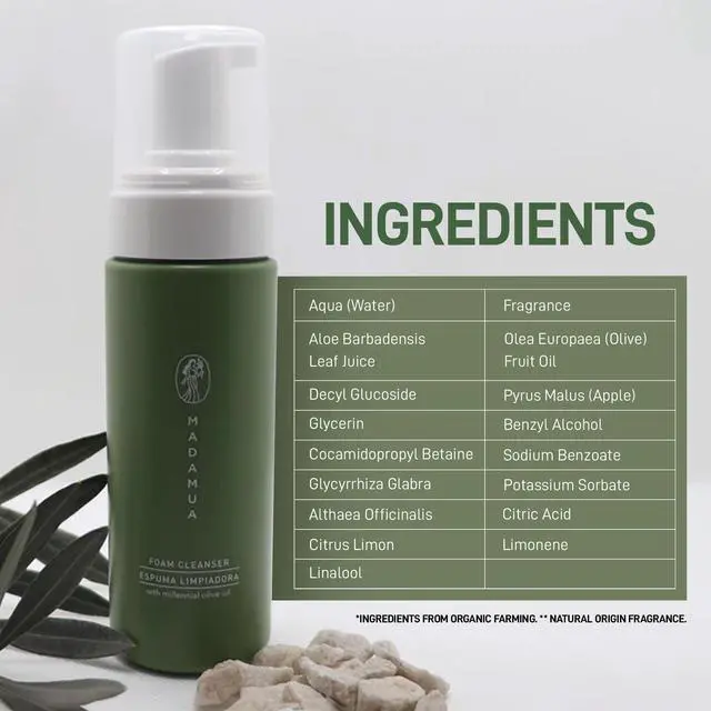 Alt view image 7 of 7 - Organic Facial Foam, Gentle Oxygenating Foaming Face Wash for Women | Natural & Hydrating Facial Cleanser for Deep Cleaning | Organic Face Wash for Women | Foaming Travel Millennial Olive Oil Cleanser