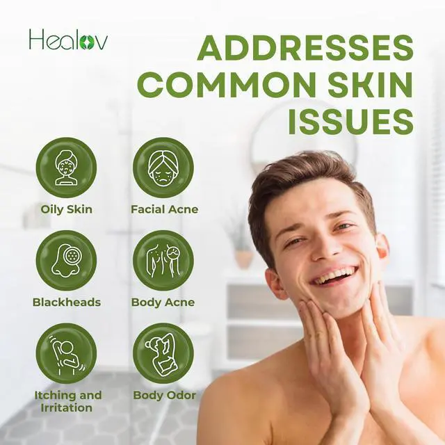 Alt view image 4 of 7 - Tea Tree Face Wash Natural Tea Tree Soap Exfoliating Facial Cleanser Tea Tree Oil Fights Acne, Skin Irritation and Prevents Breakouts Deeply Cleansing, Hydrating Liquid Soap for Calm Fresh Skin